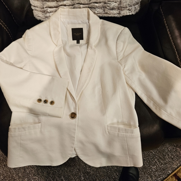 The Limited Jackets & Blazers - Women's SIZE L Fully White Lined SUMMER BLAZER  From "The LIMITED"